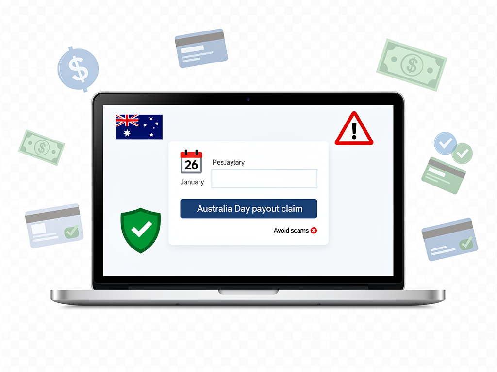 Australian day payout claims without getting fooled on a laptop.